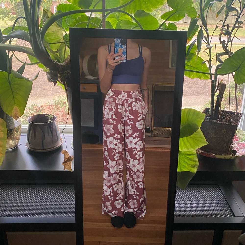 XXS Abercrombie & Fitch Linen Blend Pull-On Pants
